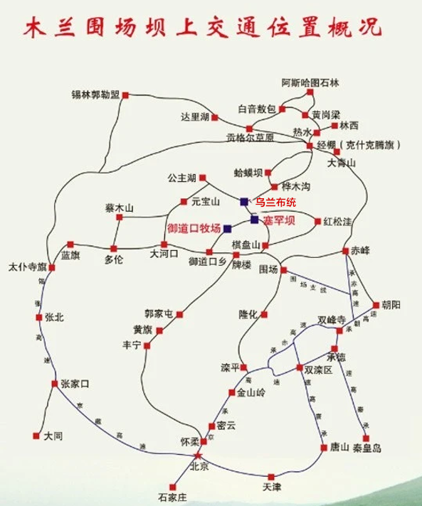 木兰围场坝上自驾路线图